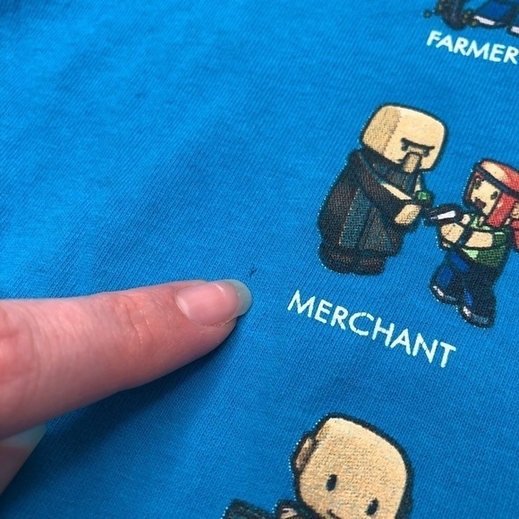 MOJANG Mindcraft Blue Graphic Long Sleeve Shirt Boy's SIZE 5/6 - Picture 10 of 13